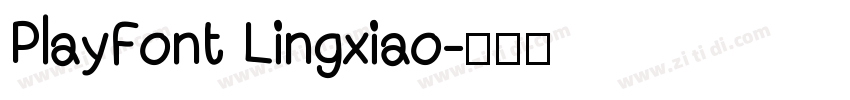 PlayFont Lingxiao字体转换